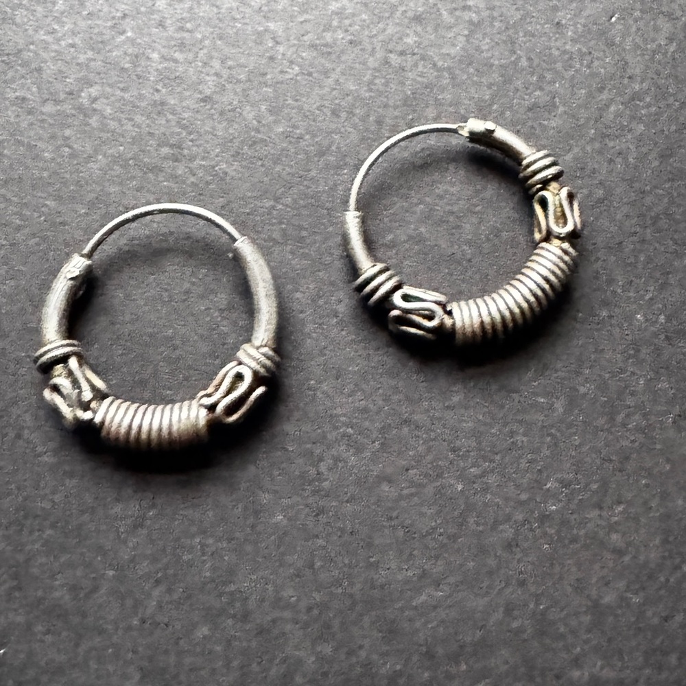 Bali Silver Hoops